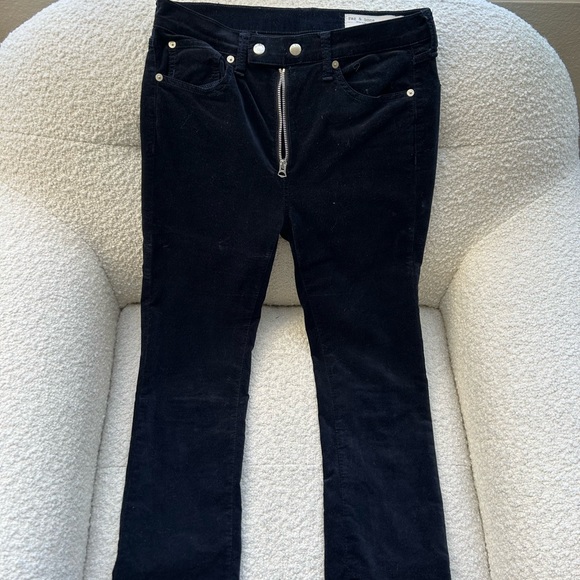 Rag & Bone Wren corduroy straight leg in dark blue - Picture 4 of 5